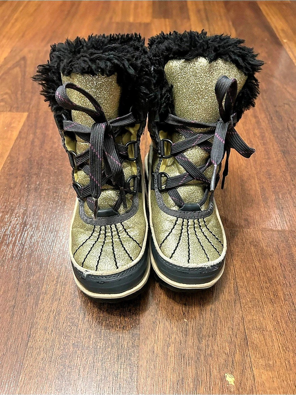 Sorel Whitney II / Whitney III Waterproof Snow Boot Boots Gold & Black US 10